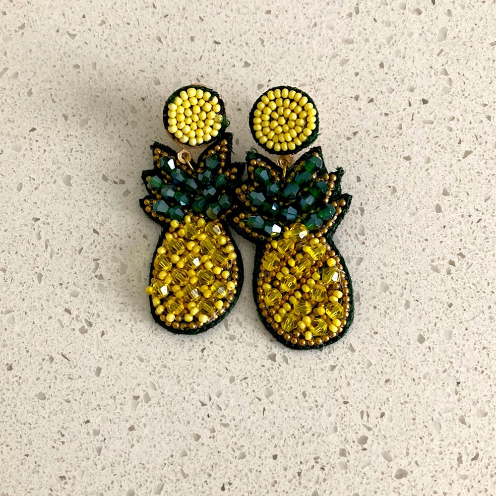 Clip on Pineapple Earrings
